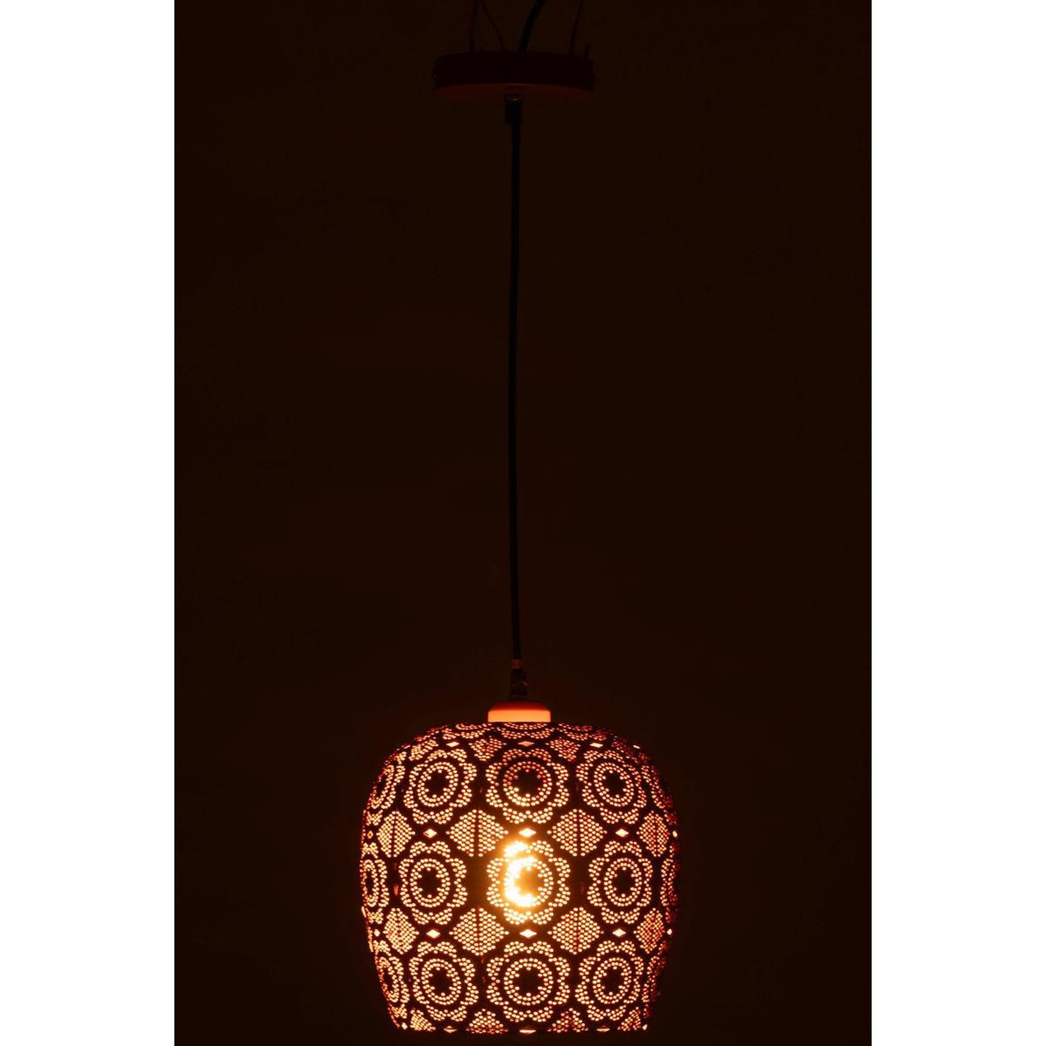 Voir la diapositive 3 : J-LINE Lampe Suspension en Métal  Alive  39cm Orange