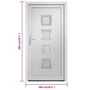 Voir la diapositive 6 : VIDAXL Porte d'entree Blanc 108x200 cm PVC