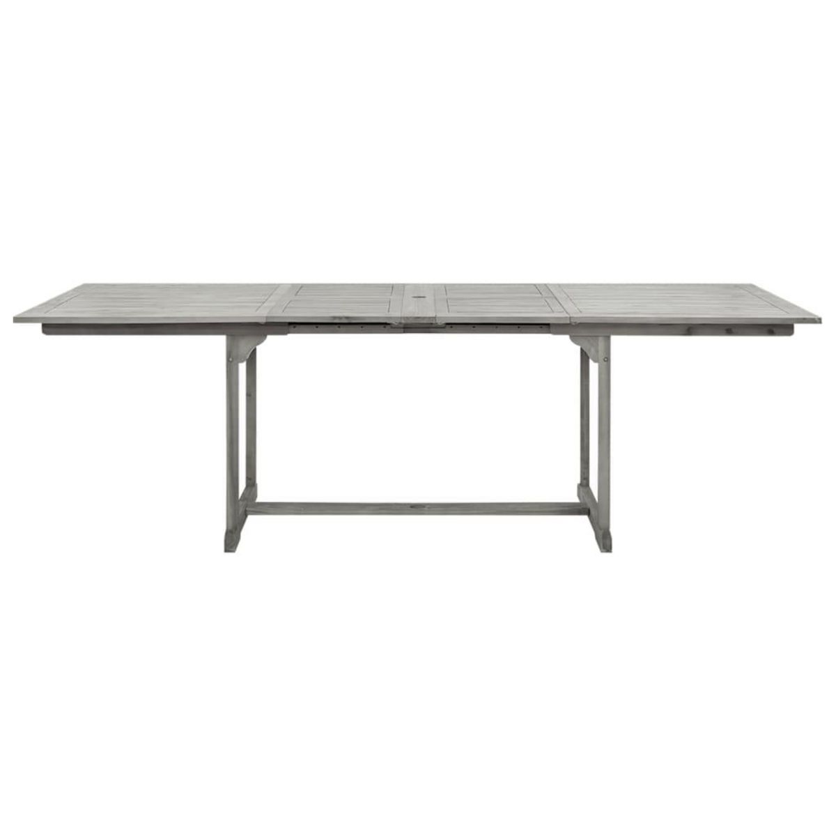 VIDAXL Table a dîner de jardin (160-240)x100x75cm Bois d'acacia massif