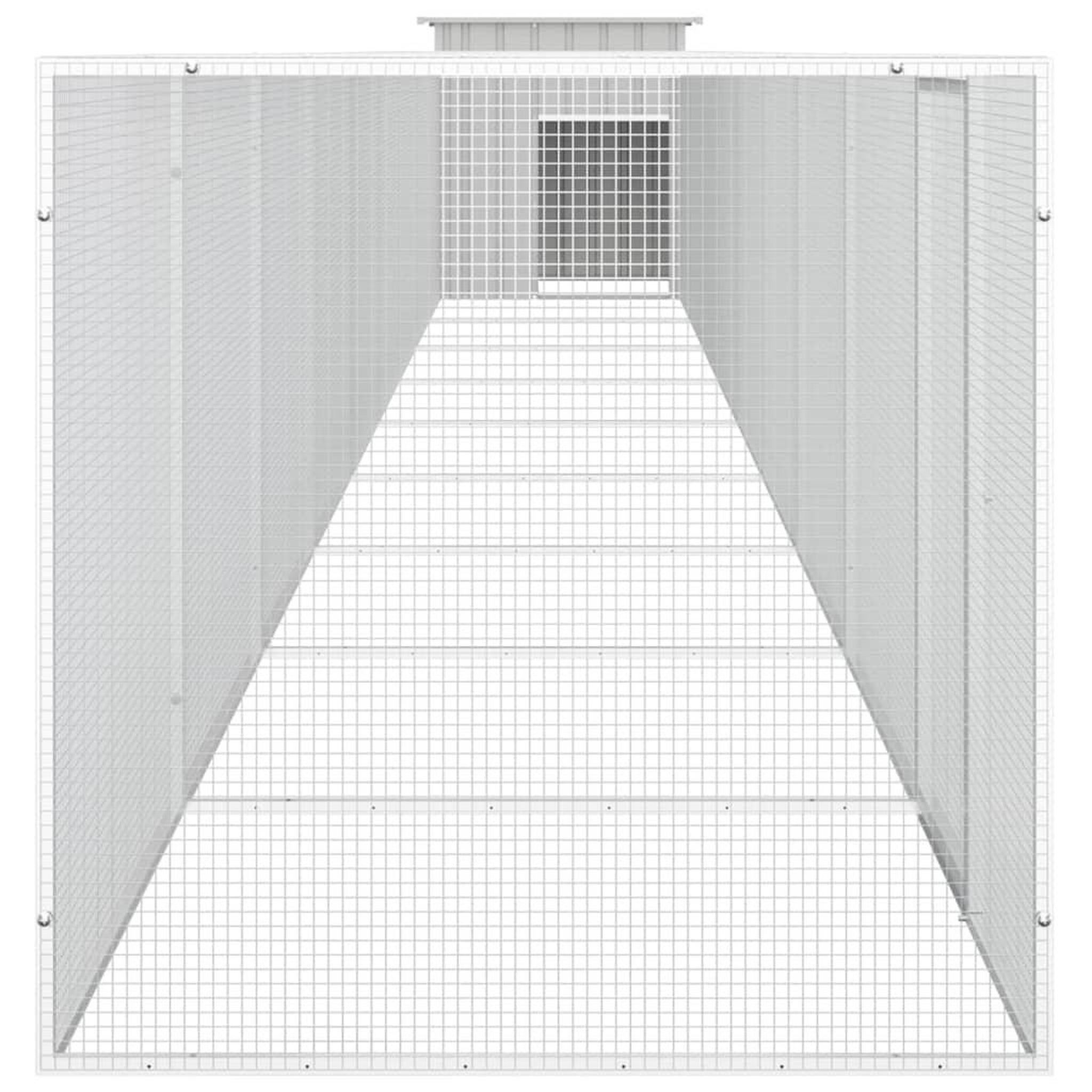 Voir la diapositive 4 : VIDAXL Cage pour poules Gris 1000x91x100 cm Acier galvanise
