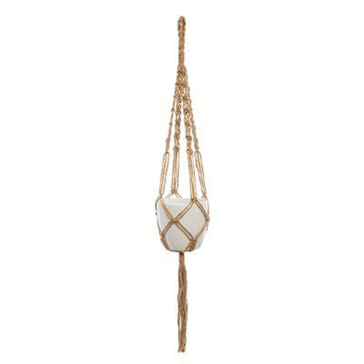  Cache Pot Suspendu  Corde  75cm Naturel
