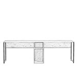 Habitat et Jardin Bureau en bois  Ikili Calisma  - 240 x 60 x 74 cm - Pin atlantique Noir