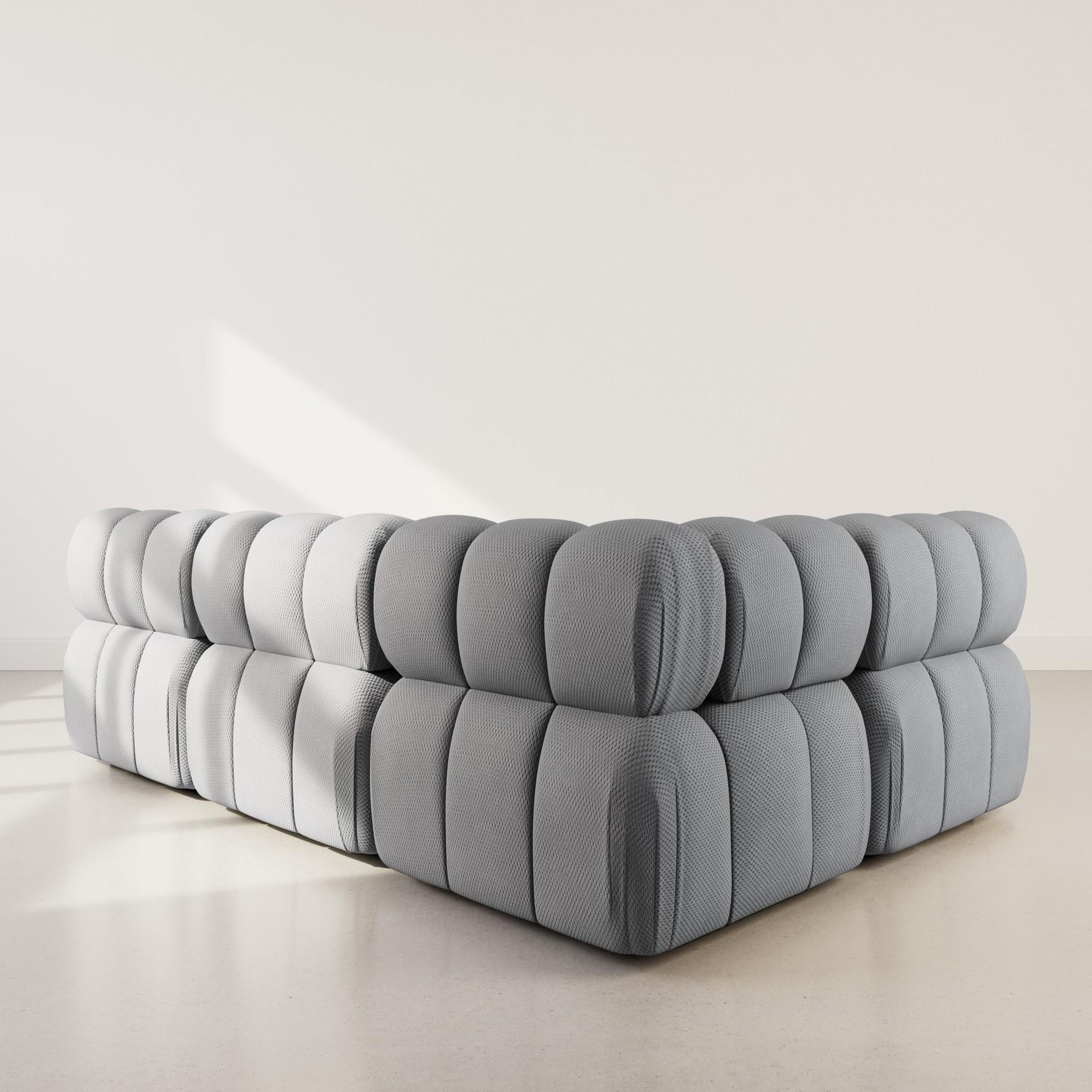 Voir la diapositive 5 : LISA DESIGN Ruby - canapé modulable d'angle gauche 5 places en velours texturé