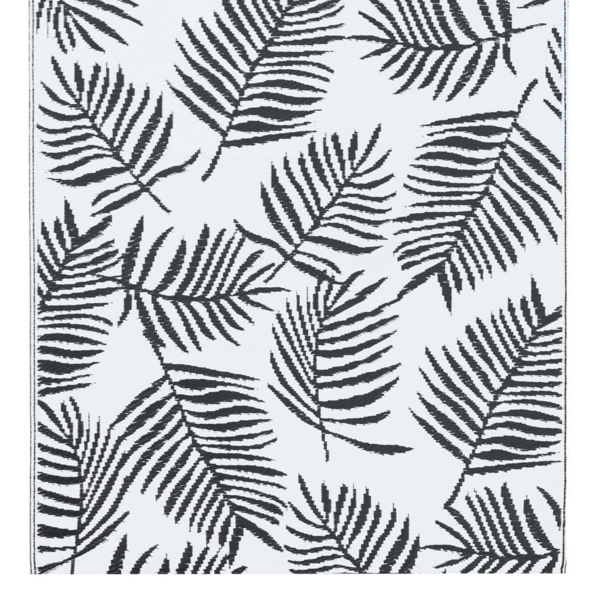 VIDAXL Tapis d'exterieur ARAKIL Blanc et noir 160x230 cm PP