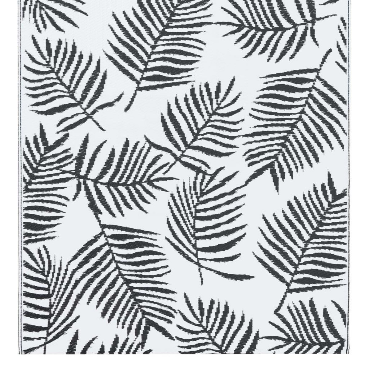 VIDAXL Tapis d'exterieur ARAKIL Blanc et noir 160x230 cm PP