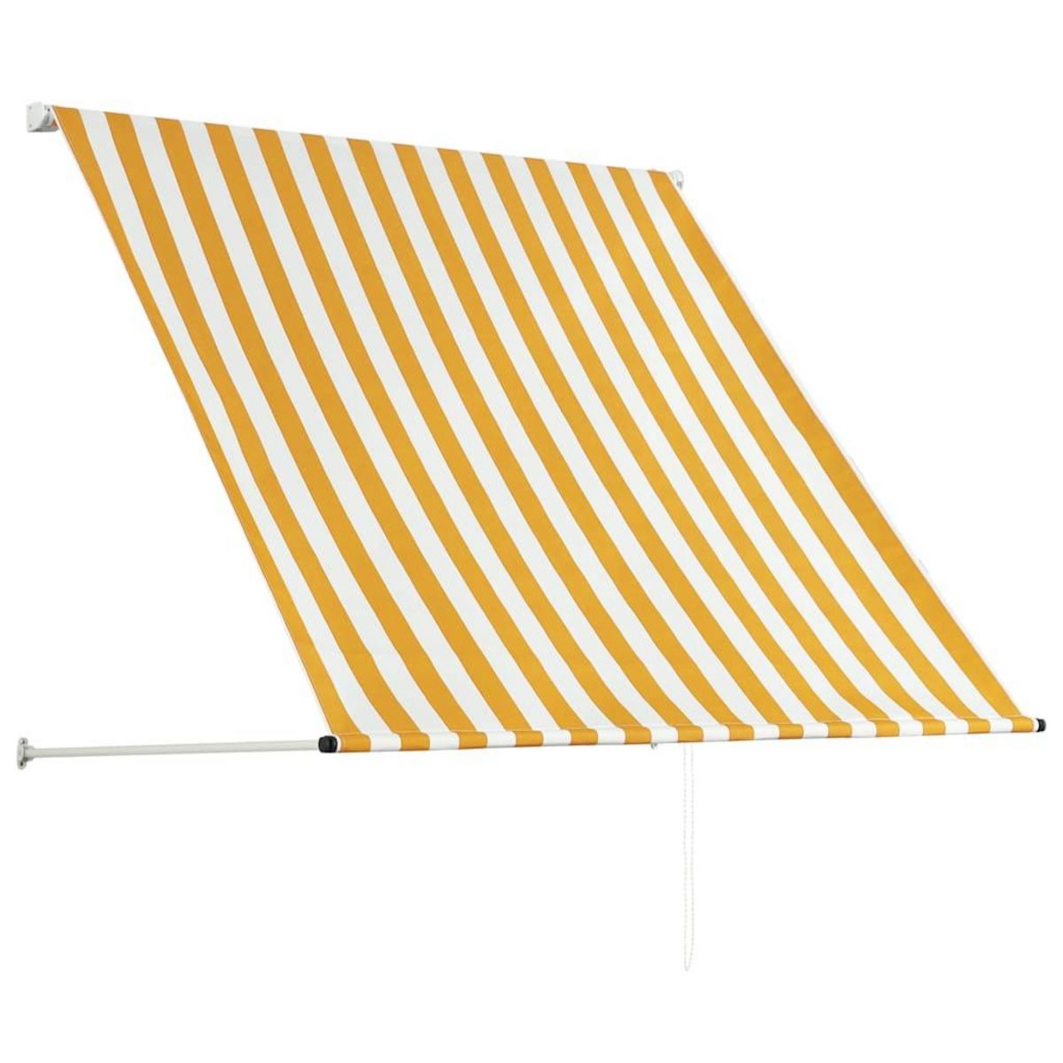 VIDAXL Auvent retractable 100x150 cm Jaune et blanc