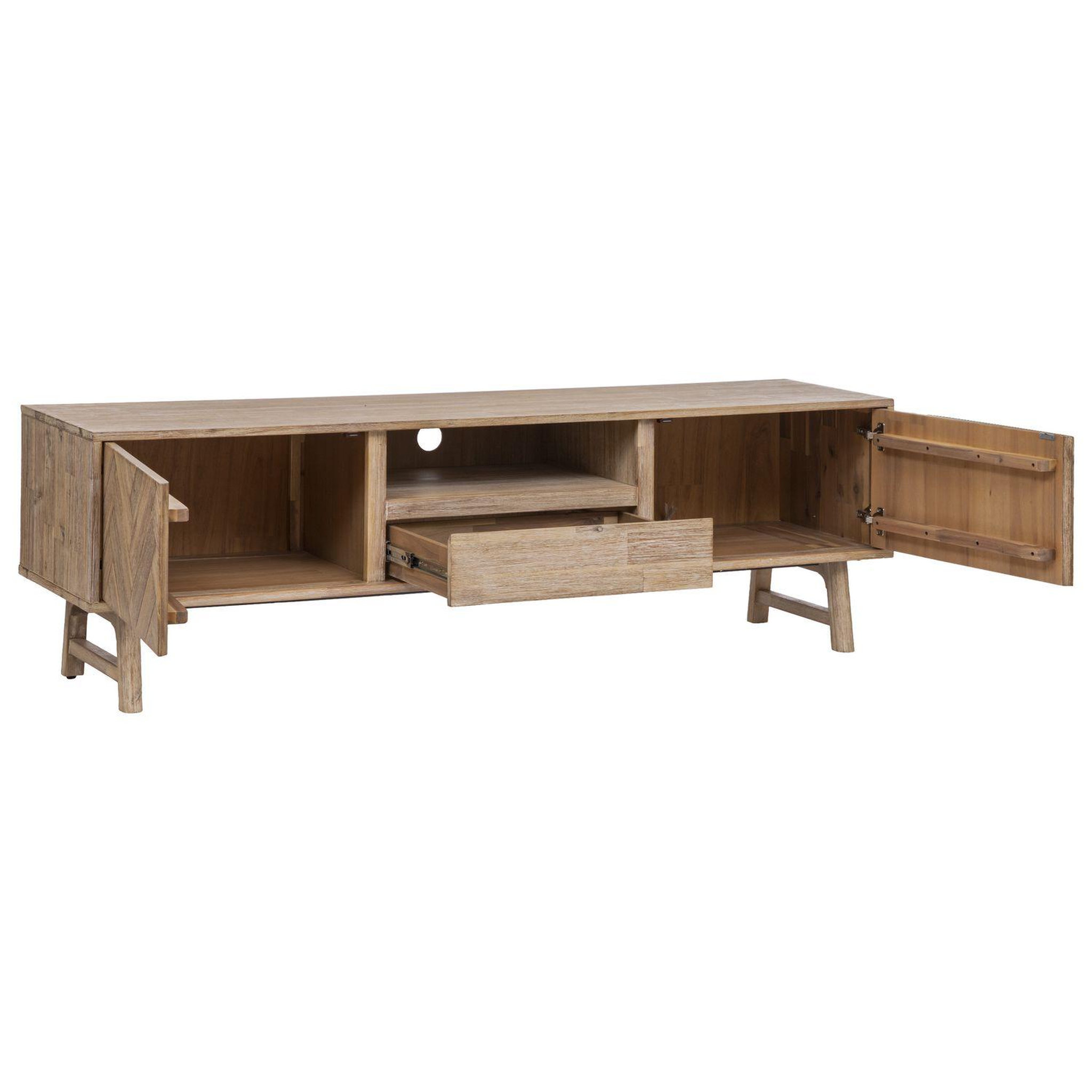 Voir la diapositive 3 : ATMOSPHERA Meuble tv 2 portes et 1 tiroir aeris en bois - beige