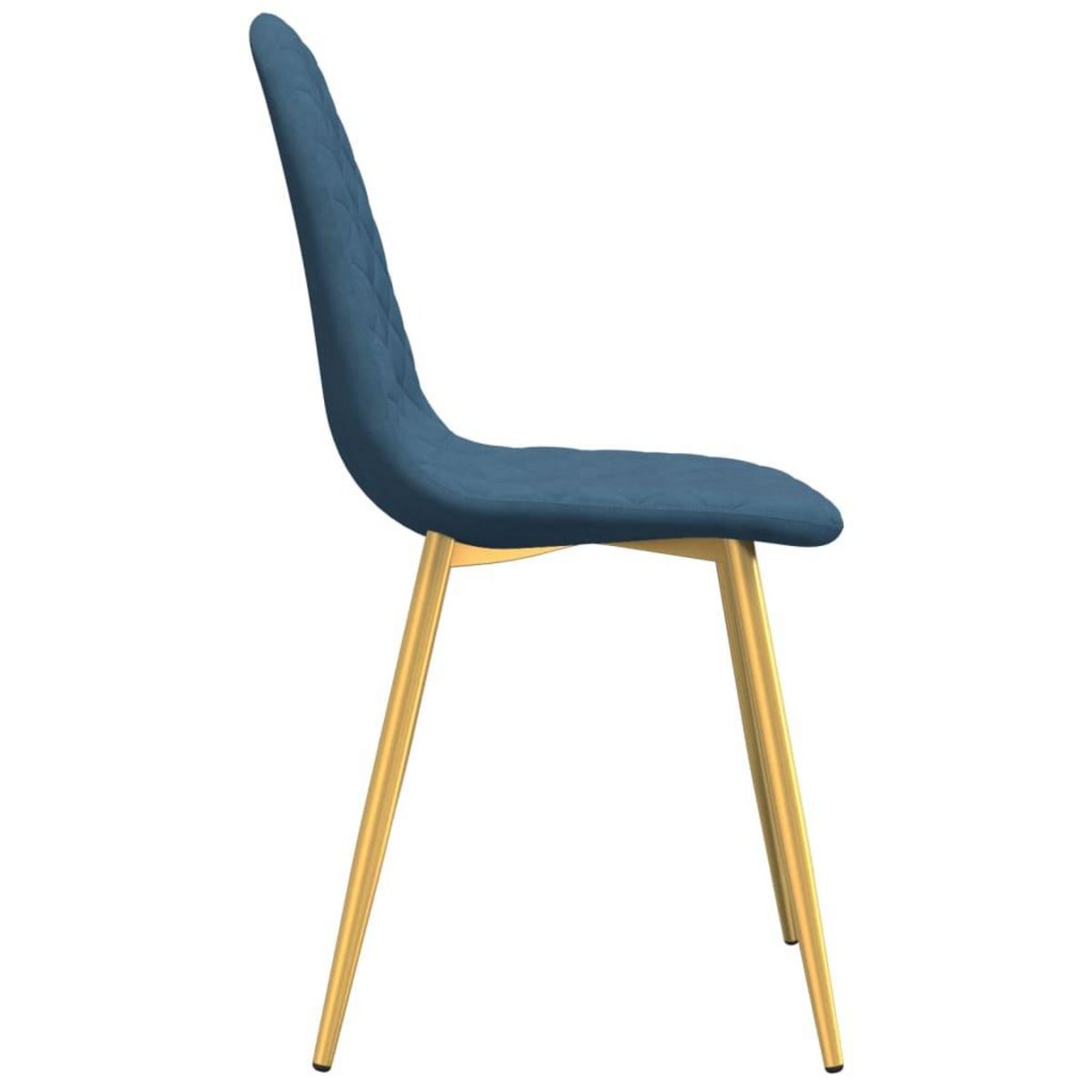 VIDAXL Chaises a manger lot de 4 Bleu Velours