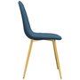 Voir la diapositive 5 : VIDAXL Chaises a manger lot de 4 Bleu Velours