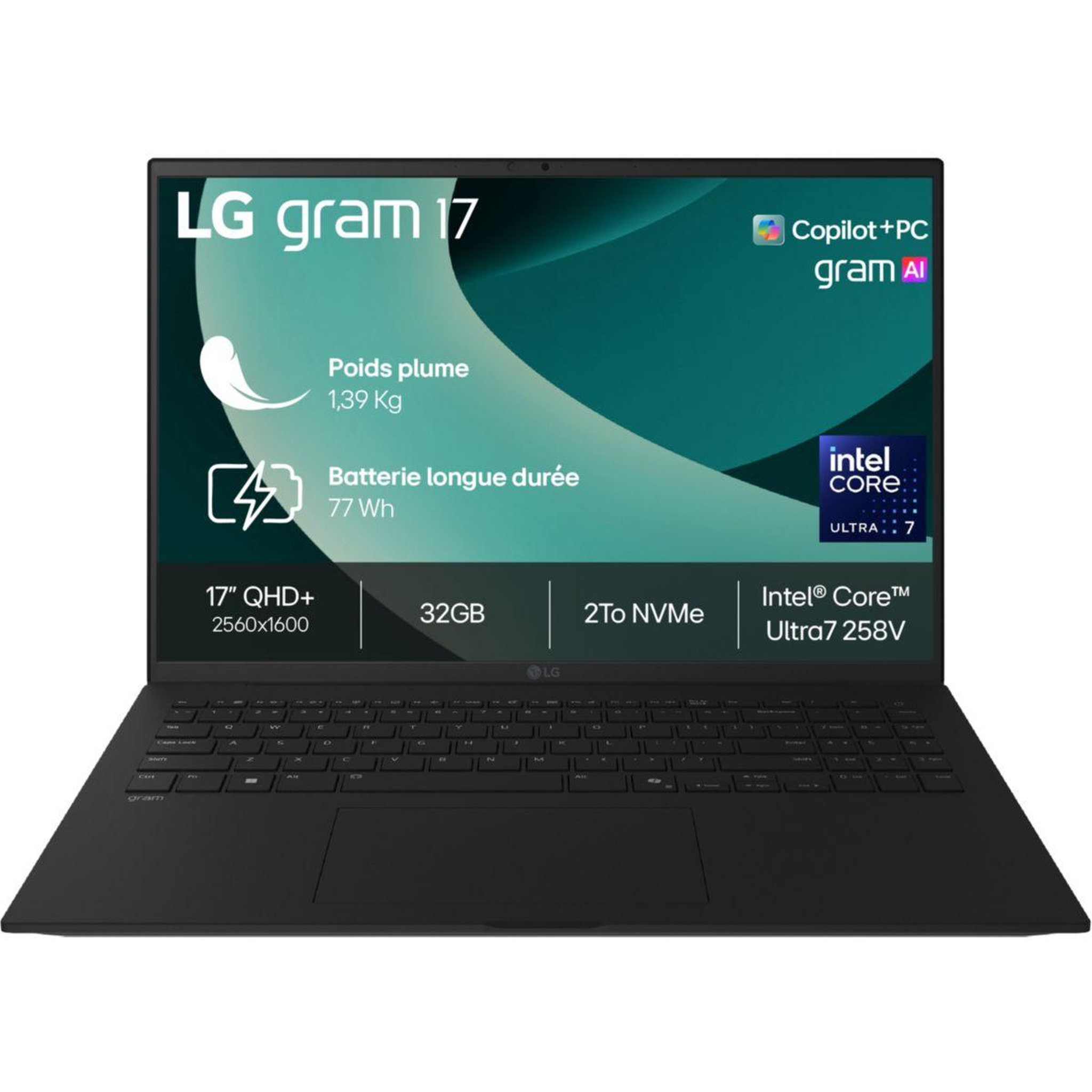 Voir la diapositive 1 : LG Ordinateur portable Gram  17Z90TL-G.AU8BF Copilot+