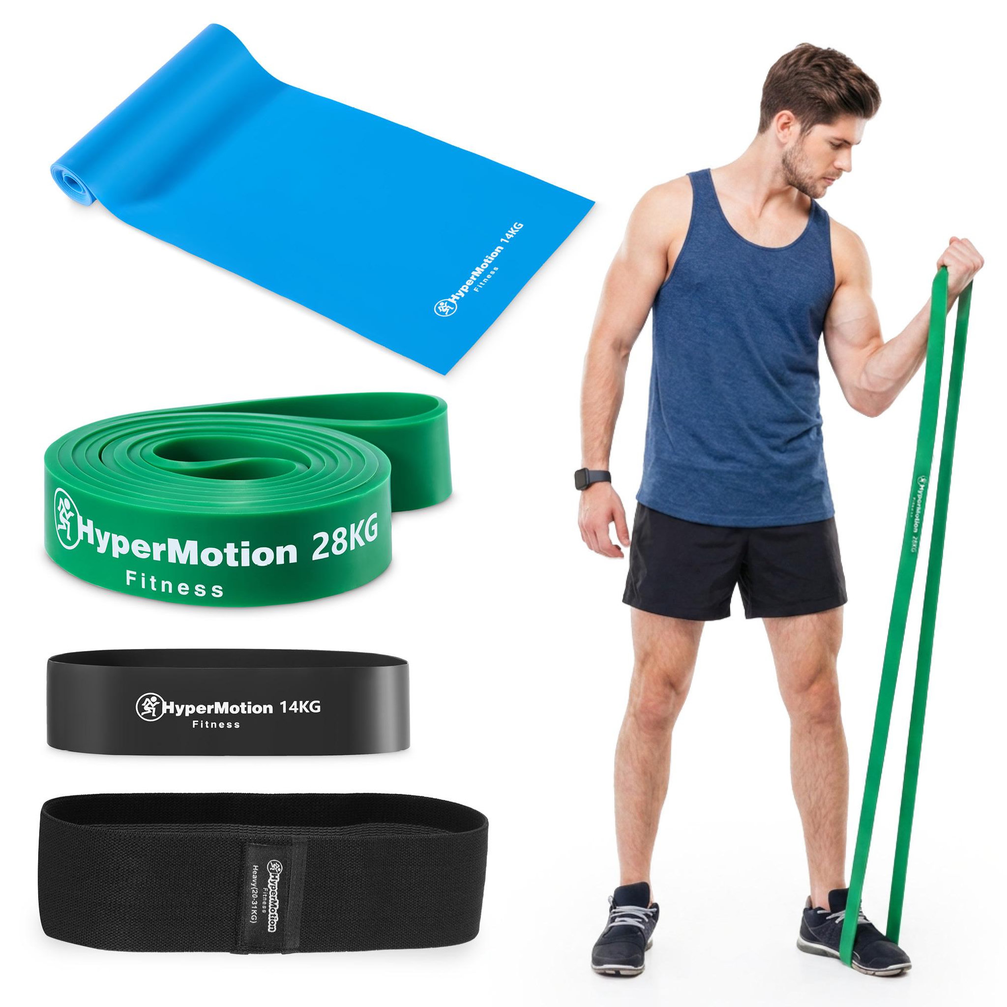HYPERMOTION Kit 4 bandes de résistance hommes HyperMotion 14 à 28 kg musculation