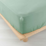 Paris Prix Drap Housse en Gaze de Coton  Angelia  140x190cm Vert Sauge