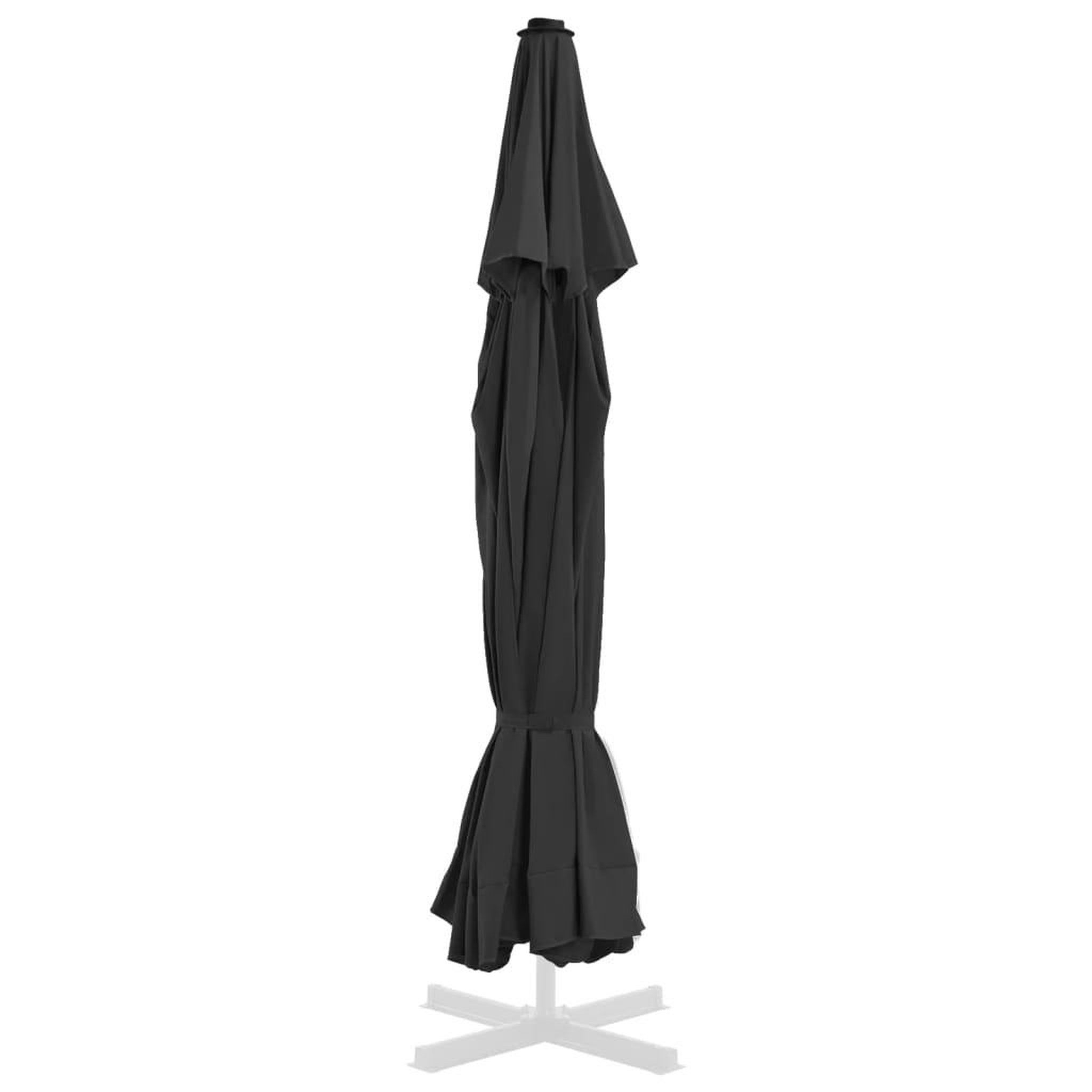 Voir la diapositive 3 : VIDAXL Tissu de remplacement pour parasol d'exterieur Noir 500 cm