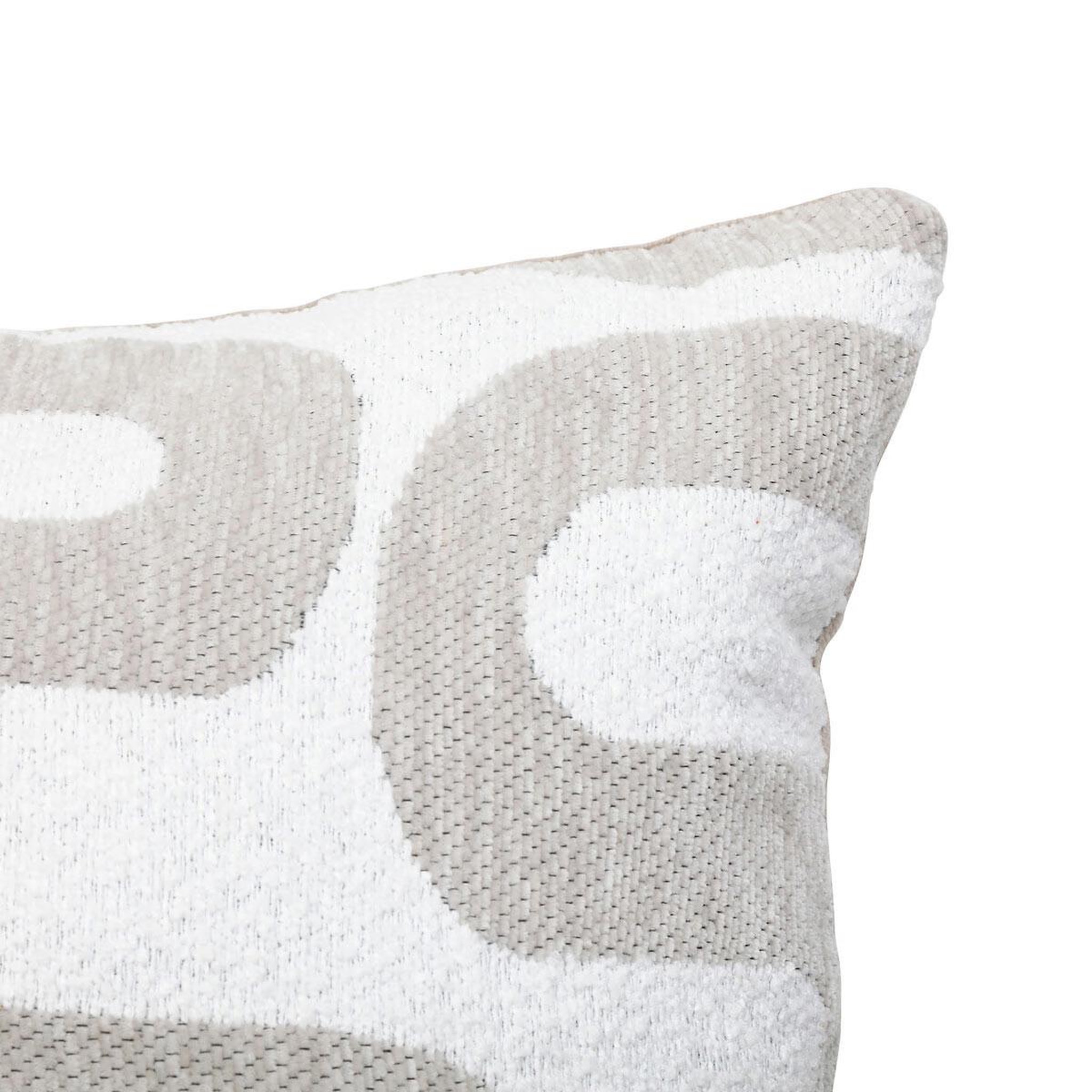 Voir la diapositive 2 : ATMOSPHERA Coussin déco chenille  safina  40x40cm beige lin
