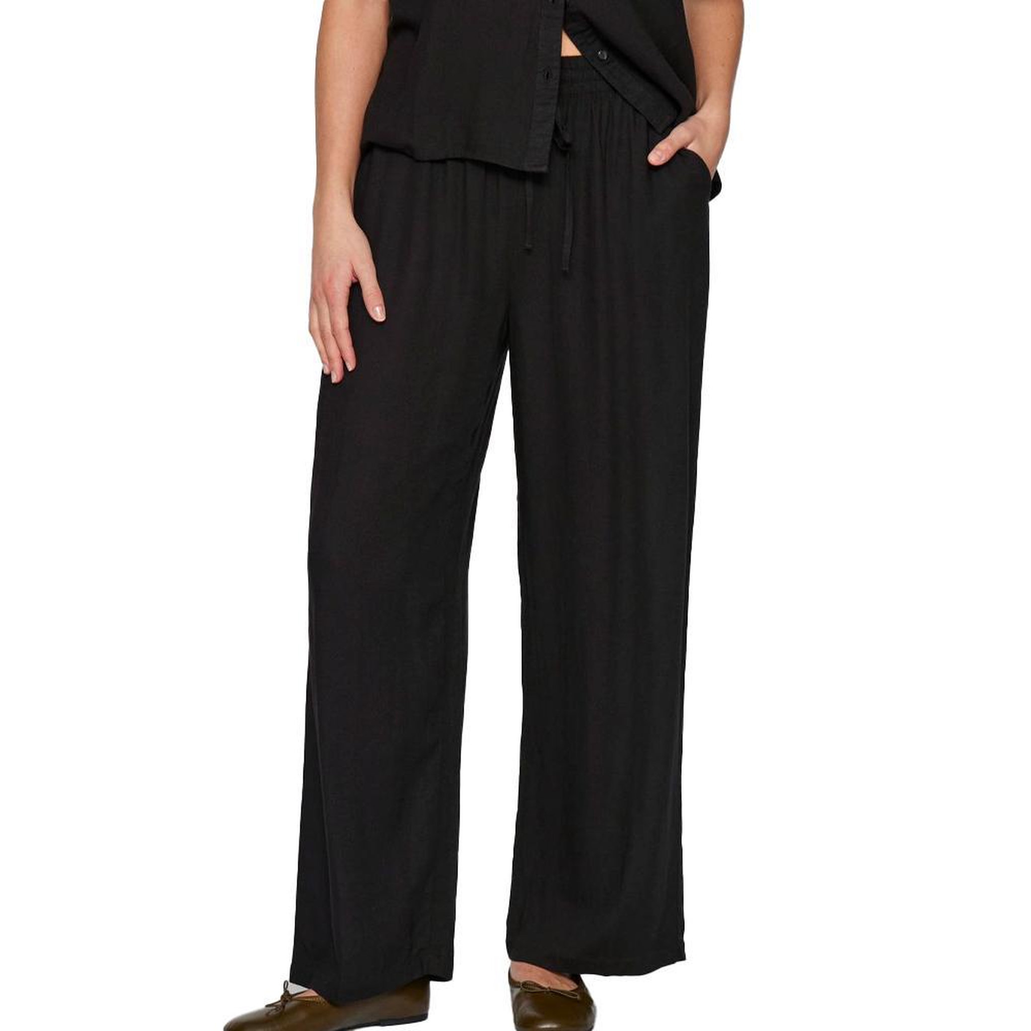 Vila Pantalon fluide Noir Femme Vila Pricil. Coloris disponibles : Noir
