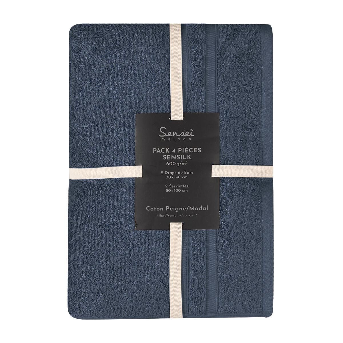 Sensei Maison Ensemble de bain 4 pièces 600 g/m² SENSILK