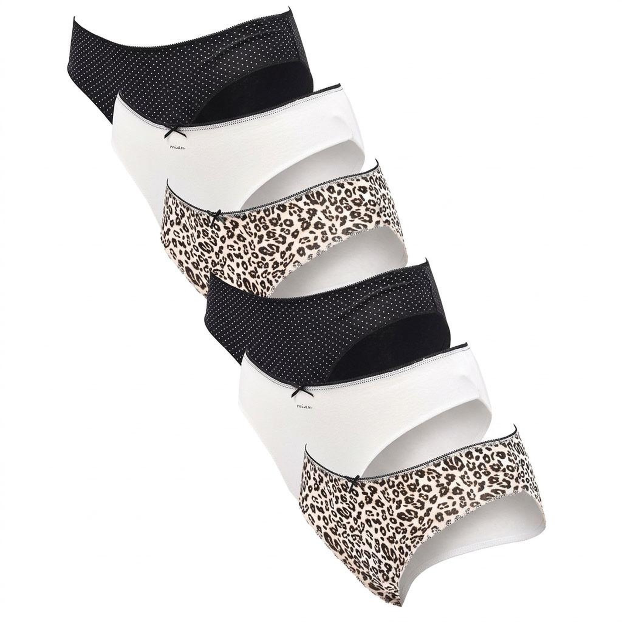 OZABI OZABI Pack de Culottes Femme Coton – Lot de 6. Coloris disponibles : Bicolore, Multicolore
