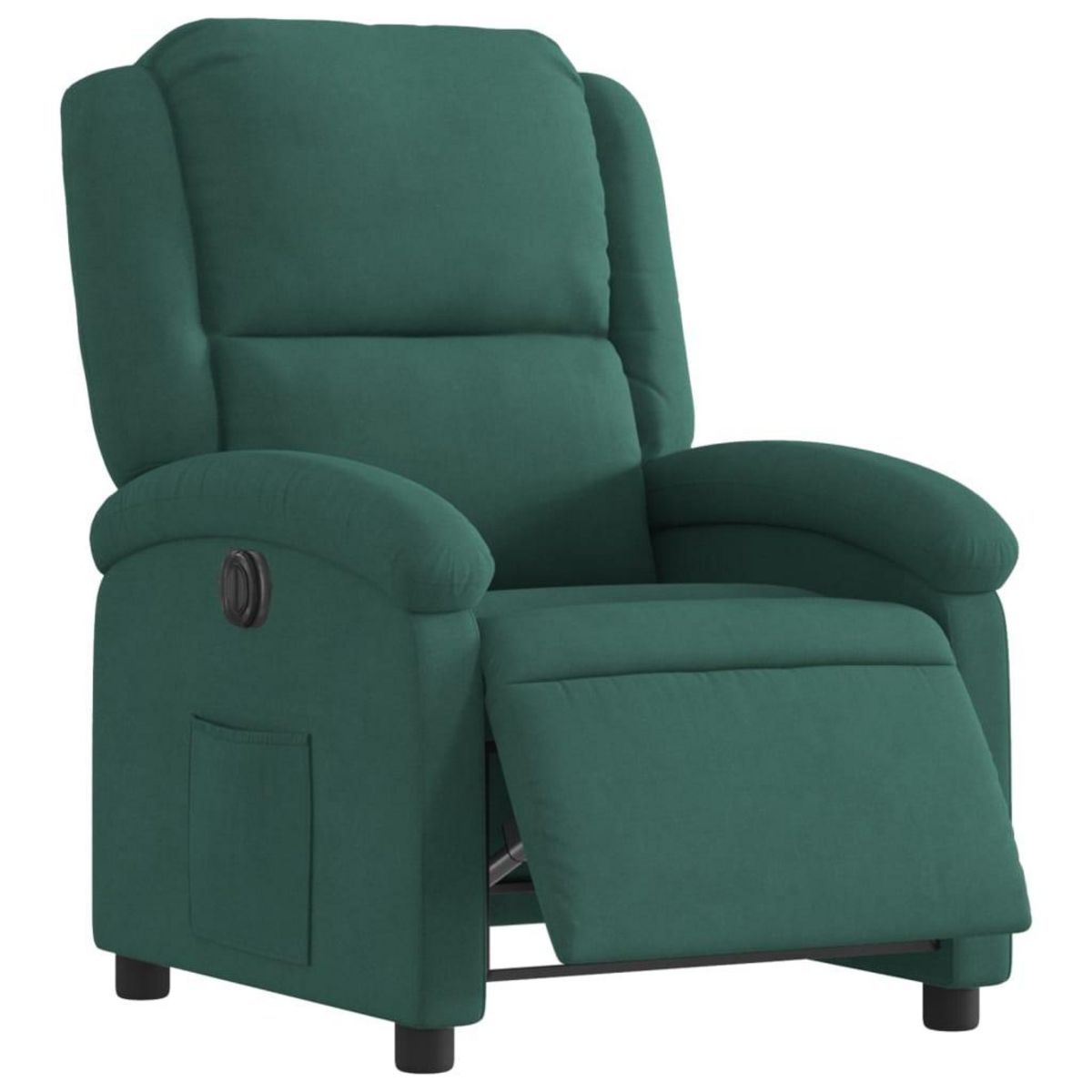 VIDAXL Fauteuil inclinable electrique vert fonce velours