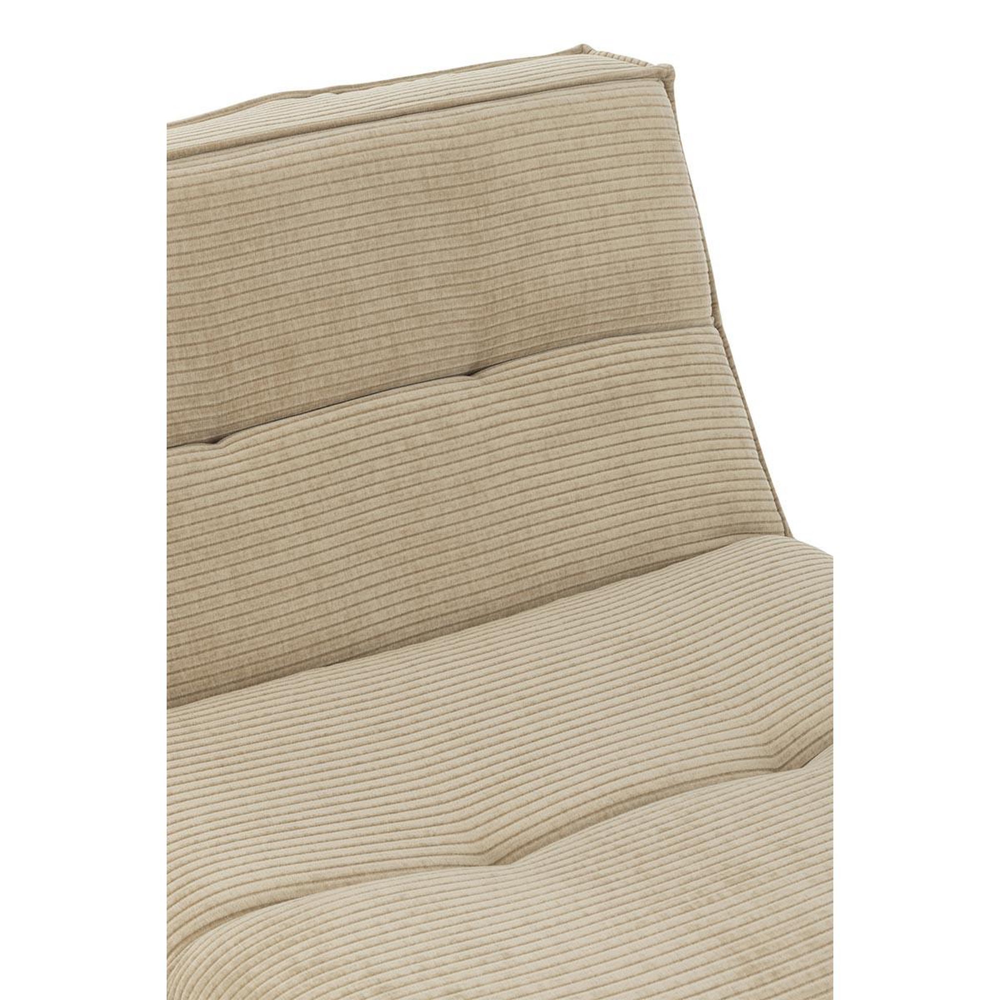 Voir la diapositive 5 : J-LINE Module canapé matelassé  grid  97cm beige foncé