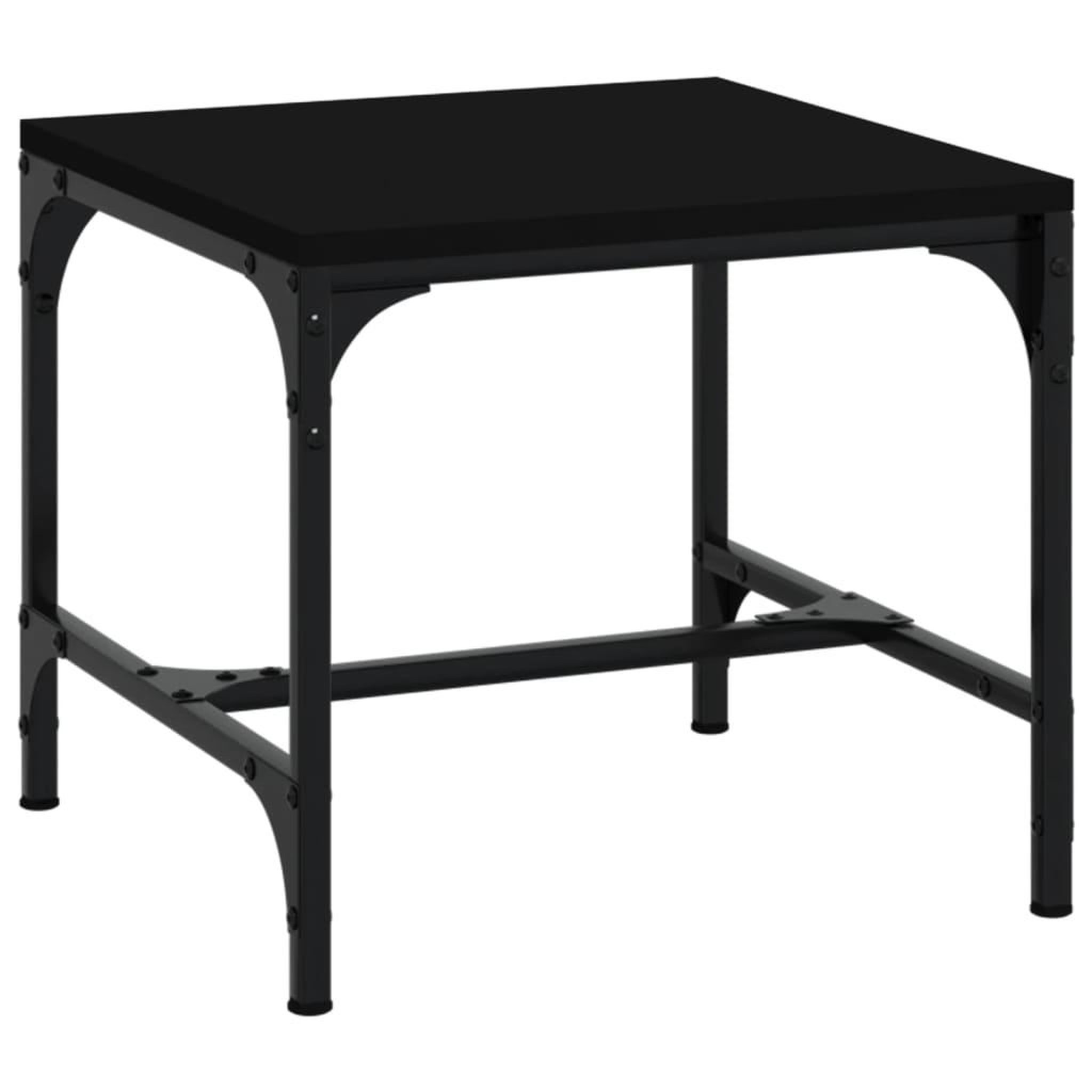 Voir la diapositive 2 : VIDAXL Table d'appoint Noir 40x40x35 cm Bois d'ingenierie