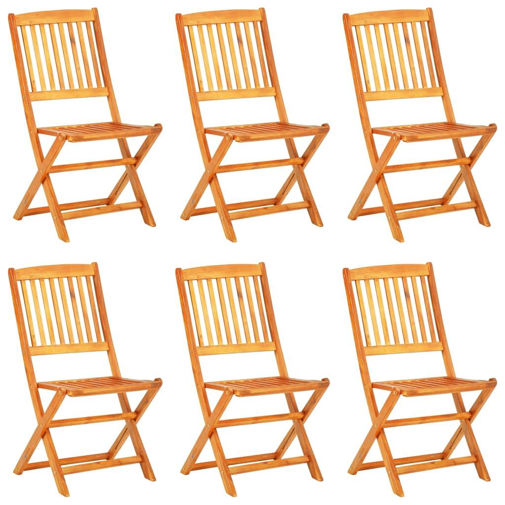 Voir la diapositive 2 : VIDAXL Ensemble a manger de jardin pliable 7 pcs bois d'acacia solide
