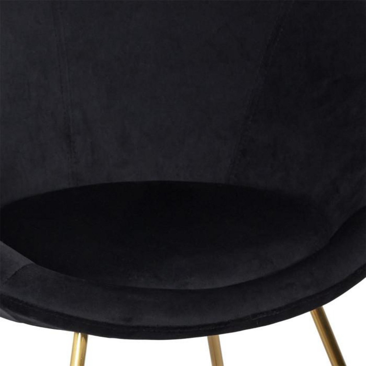 Paris Prix Fauteuil Design Velours  Karl  83cm Noir