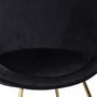 Voir la diapositive 5 : Paris Prix Fauteuil Design Velours  Karl  83cm Noir