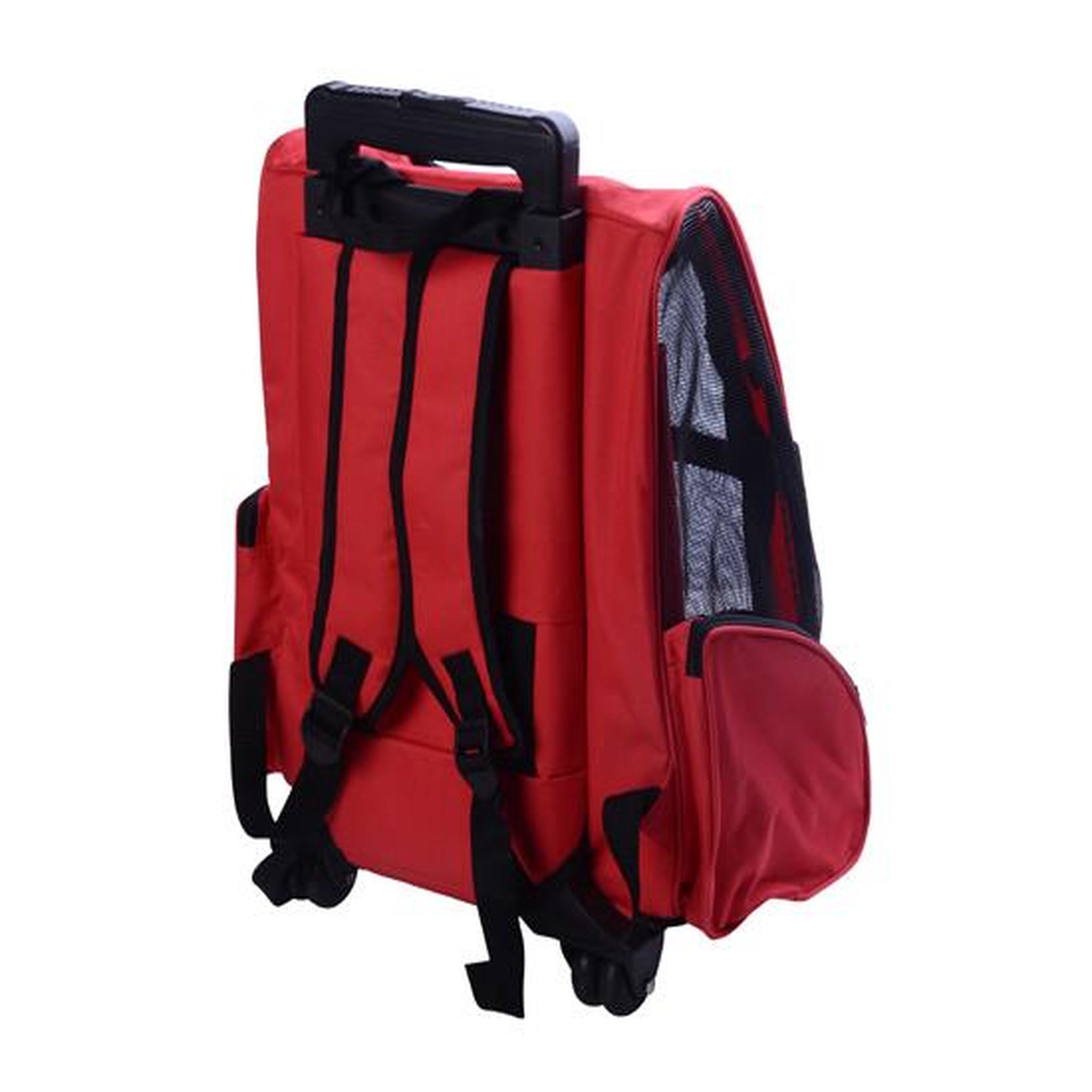 Voir la diapositive 4 : PAWHUT 2 en 1 trolley chariot sac a dos sac de transport a roulettes pour chien chat