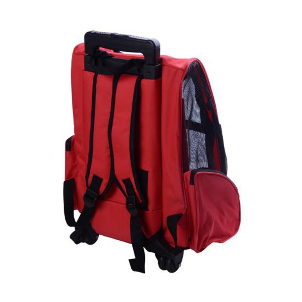 PAWHUT 2 en 1 trolley chariot sac a dos sac de transport a roulettes pour chien chat