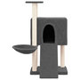 Voir la diapositive 3 : VIDAXL Arbre a chat avec griffoirs en sisal Gris fonce 96 cm
