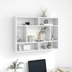 VIDAXL Etagere murale Blanc brillant 75x16x55 cm Bois d'ingenierie