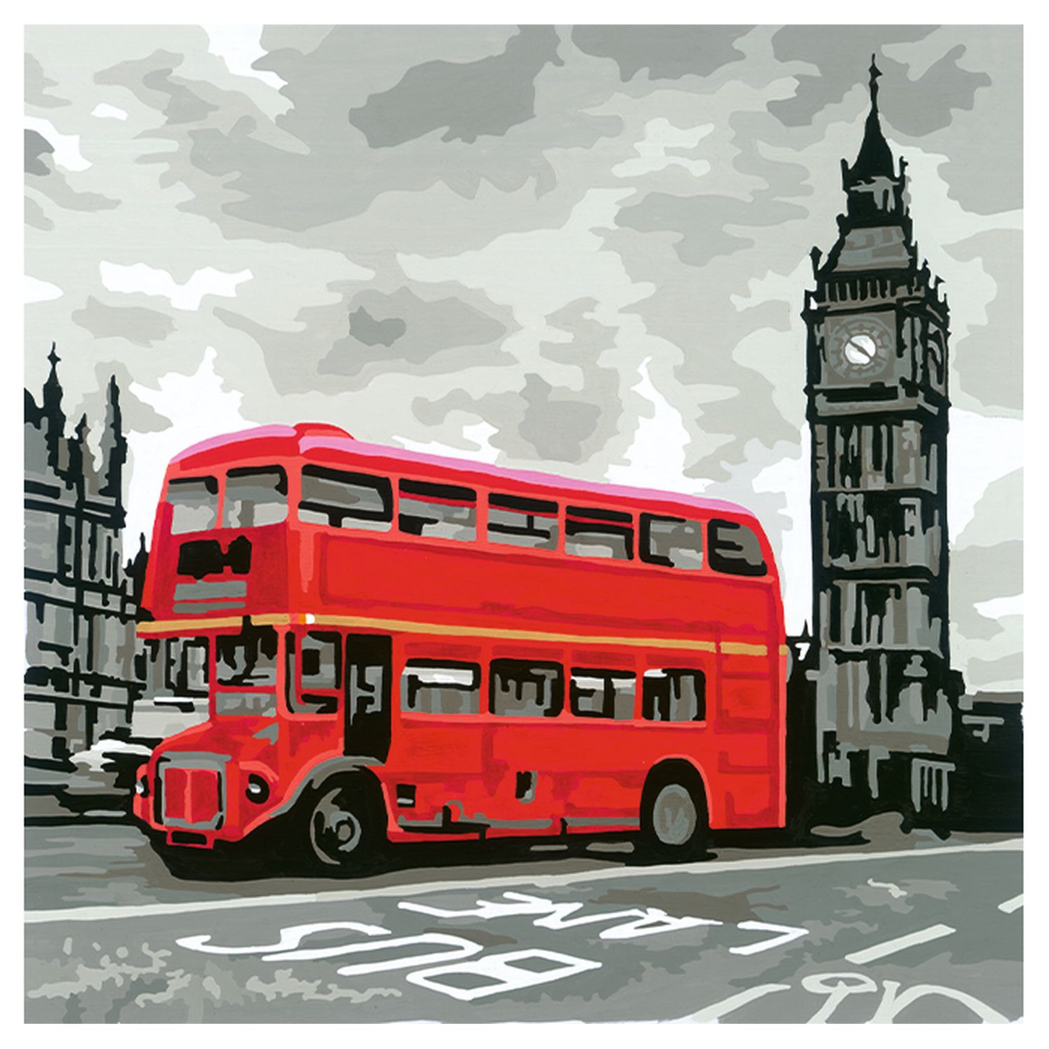 Voir la diapositive 3 : RAVENSBURGER Tableau Londres - CreArt - Carré 20x20 cm