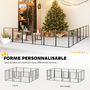 Voir la diapositive 4 : PAWHUT Parc enclos chien modulable pliable 12 panneaux H.80cm 2 portes verrouillables acier époxy noir
