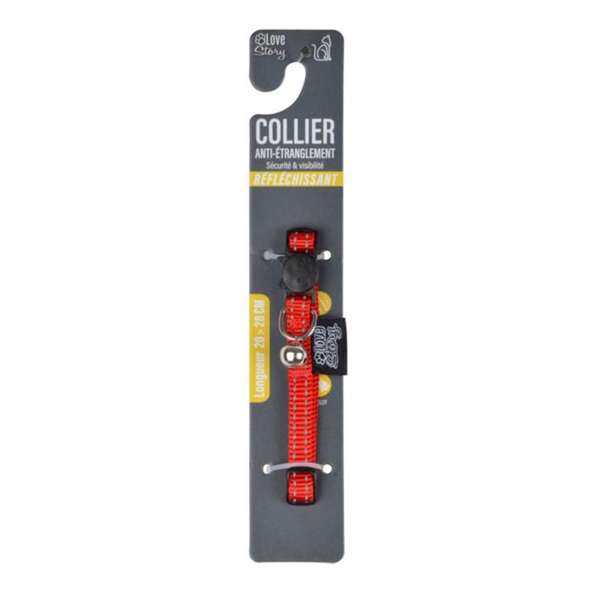 Voir la diapositive 3 : Paris Prix Collier pour Chien  Anti-Étranglement  28cm Rouge