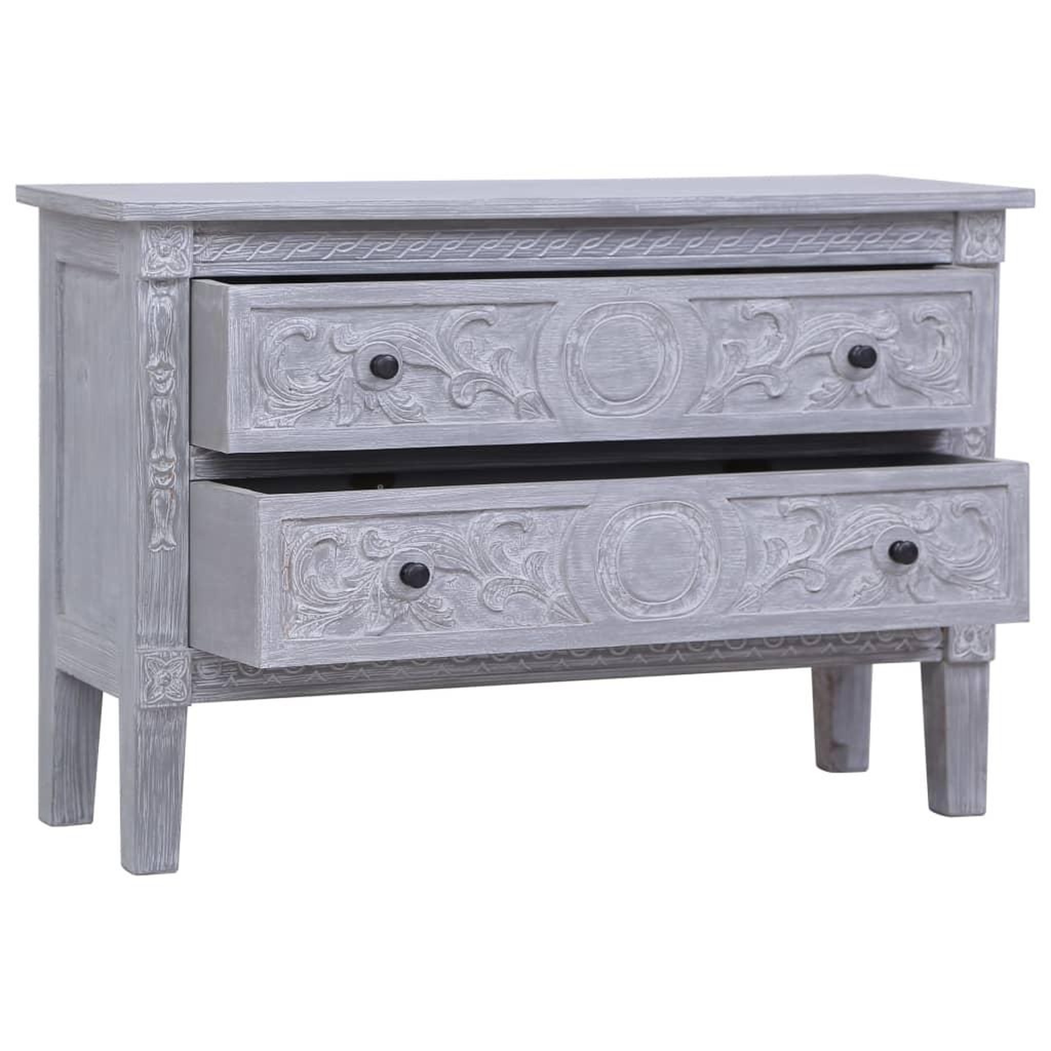 Voir la diapositive 2 : VIDAXL Buffet avec 2 tiroirs 90x30x60 cm Bois d'acajou massif