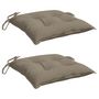 Voir la diapositive 3 : VIDAXL Coussins de palette lot de 2 taupe 50x50x7 cm tissu oxford