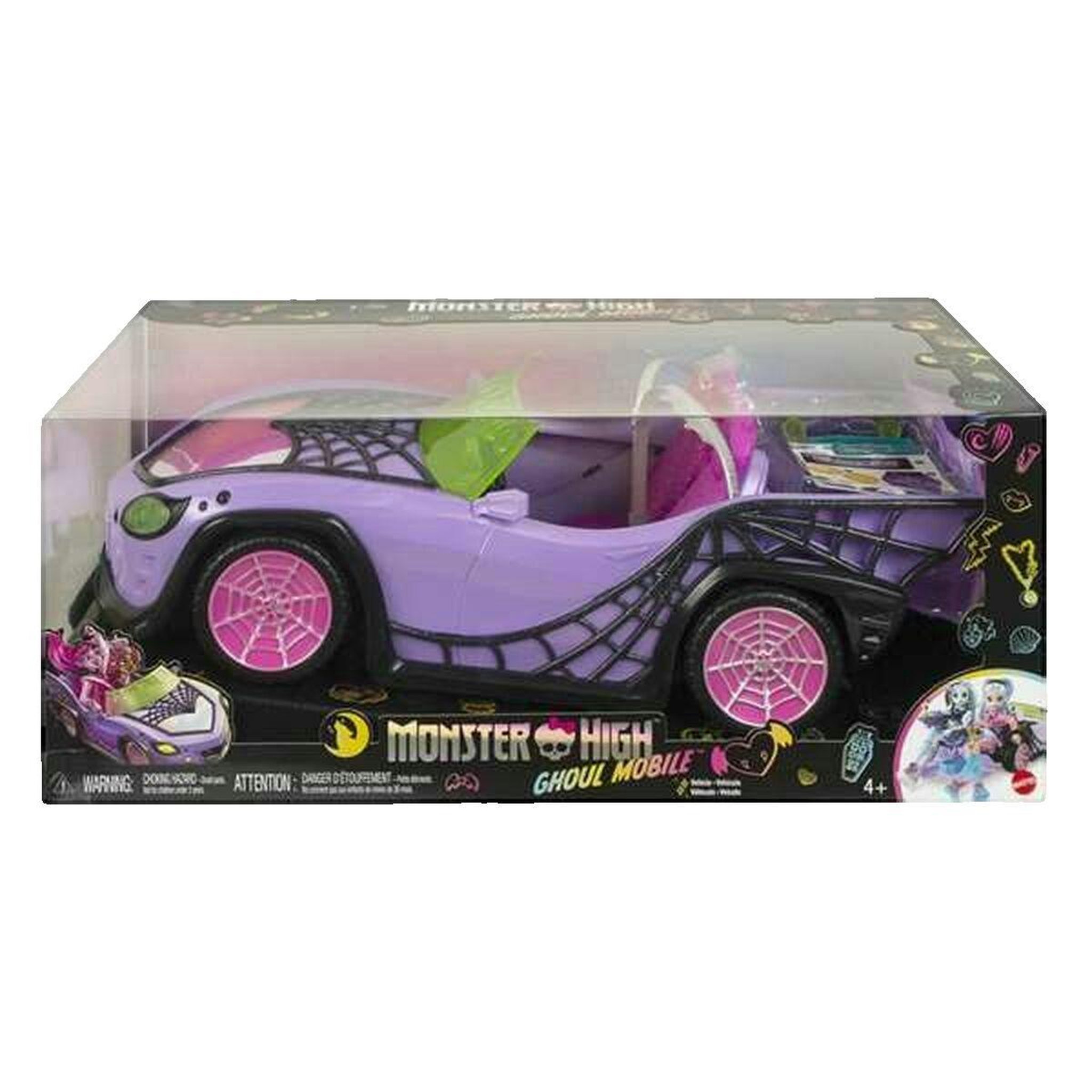 Voir la diapositive 2 : MATTEL Véhicule Cabriolet Monster High Mattel violet effrayant