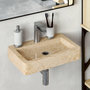 Voir la diapositive 1 : VIDAXL Lavabo mural creme 38x24x6,5 cm marbre