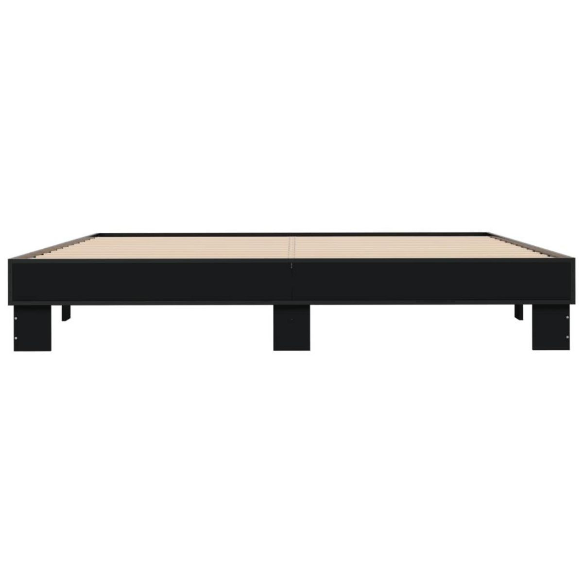 VIDAXL Cadre de lit sans matelas noir 200x200 cm