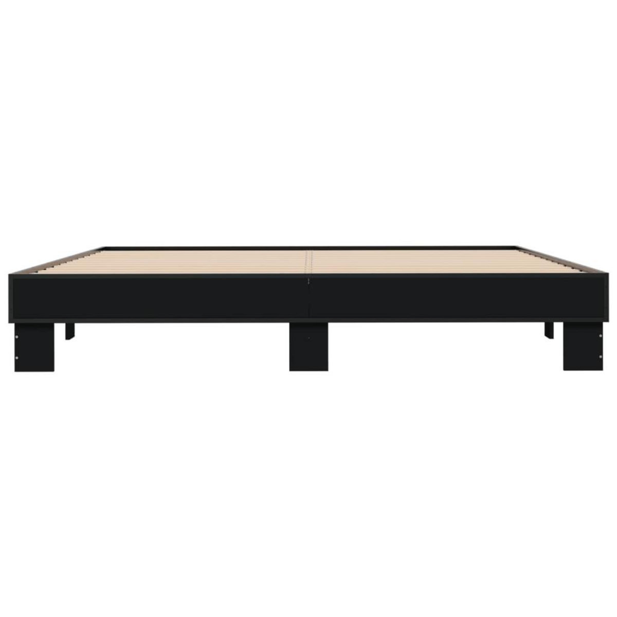 VIDAXL Cadre de lit sans matelas noir 200x200 cm