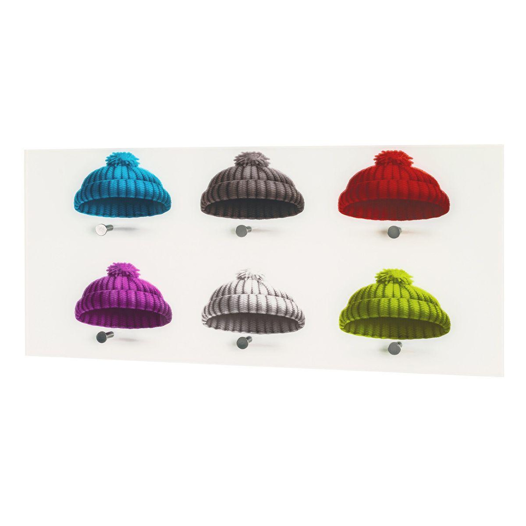Paris Prix Patère murale en verre  bonnets  90cm blanc