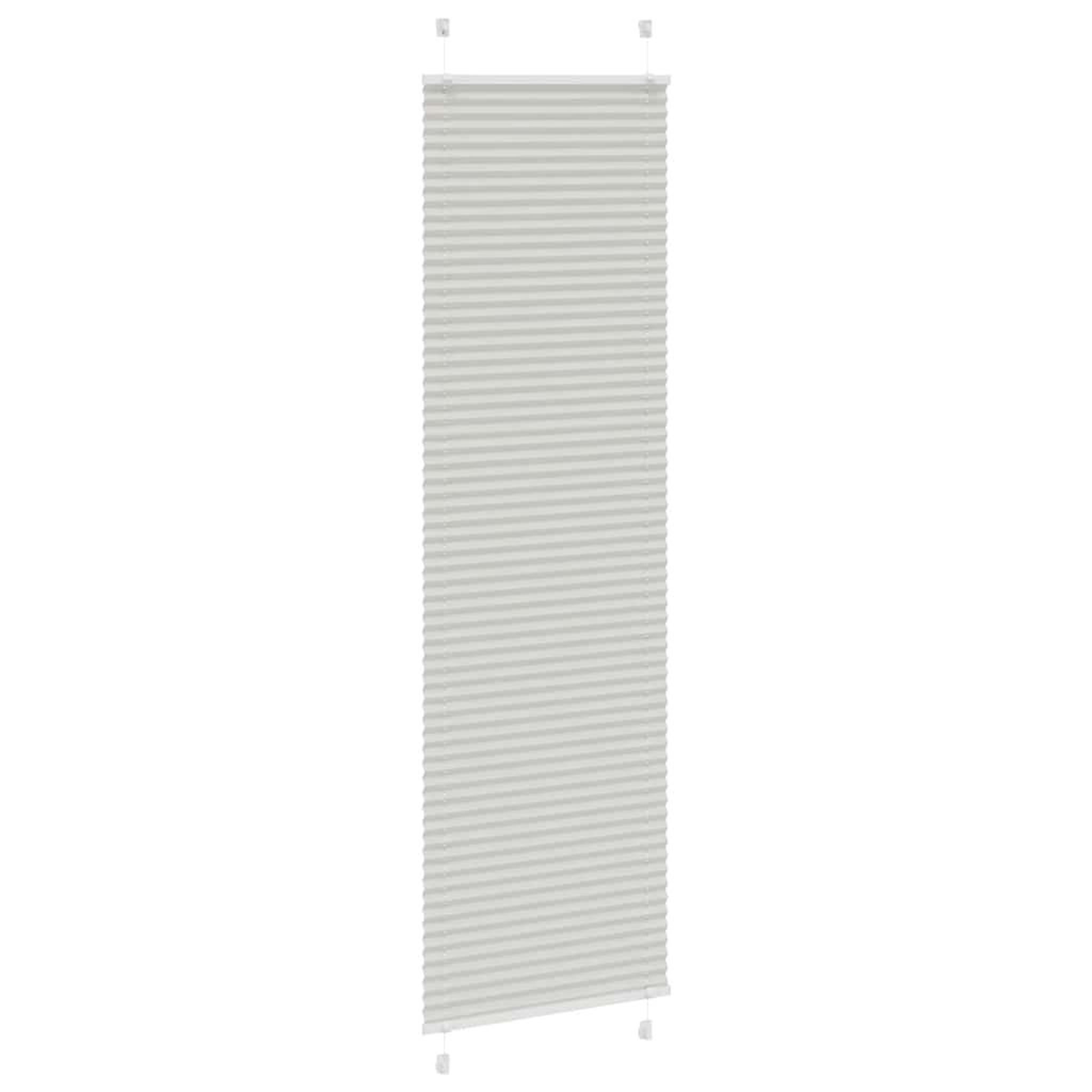 Voir la diapositive 3 : VIDAXL Store plisse gris clair 60x200 cm largeur du tissu 59,4 cm