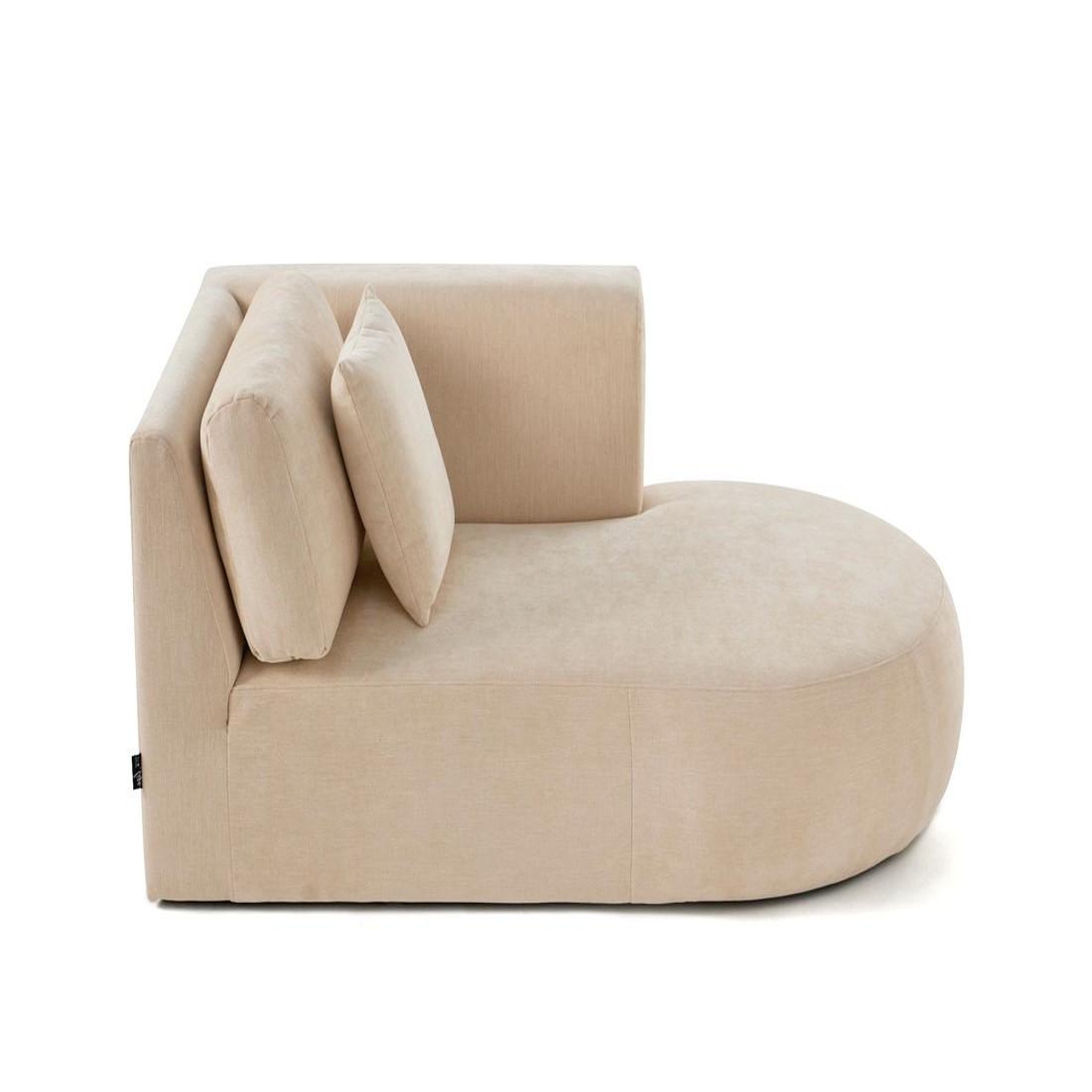 Voir la diapositive 6 : LISA DESIGN Santorini - module d'assise méridienne droit - en tissu texturé