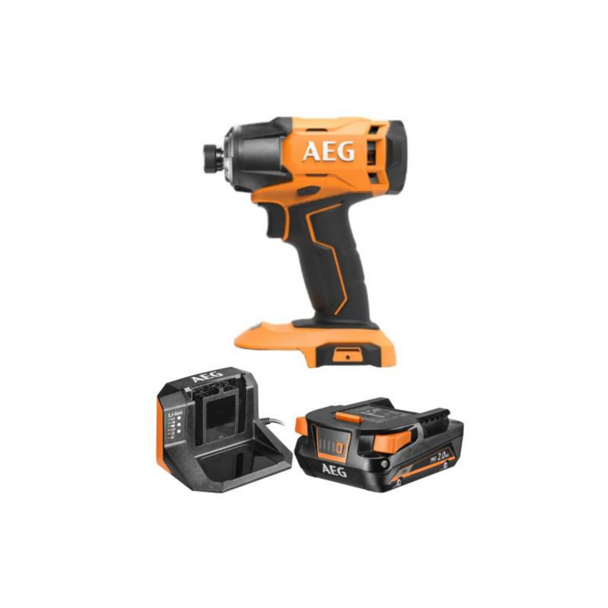 AEG Pack AEG Visseuse à chocs- BSS18C2-0 - 18V - 1 batterie 2.0Ah - 1 chargeur - SETL1820S