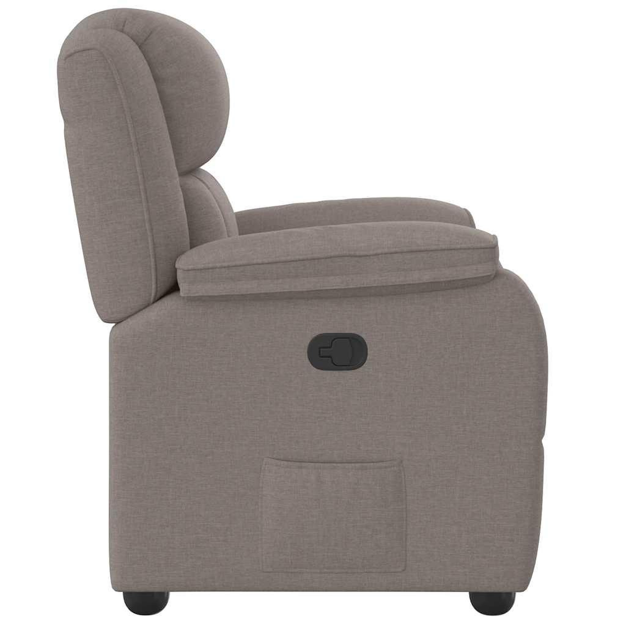 Voir la diapositive 4 : VIDAXL Fauteuil inclinable Taupe Tissu