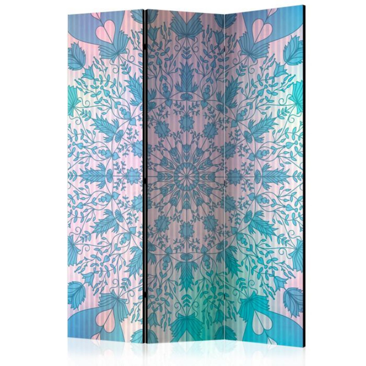 Paris Prix Paravent 3 Volets  Girly Mandala Blue  135x172cm