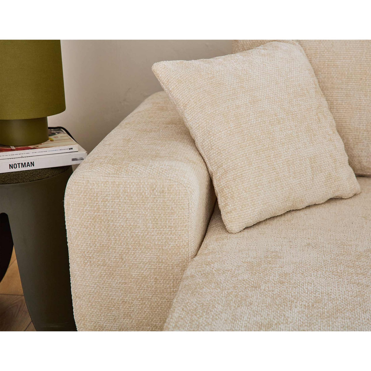 BEST MOBILIER Milan - canapé d'angle réversible 4 places - convertible avec coffre - en velours texturé