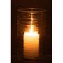 Voir la diapositive 3 : Paris Prix Photophore Design  Lignes Verre  22cm Transparent