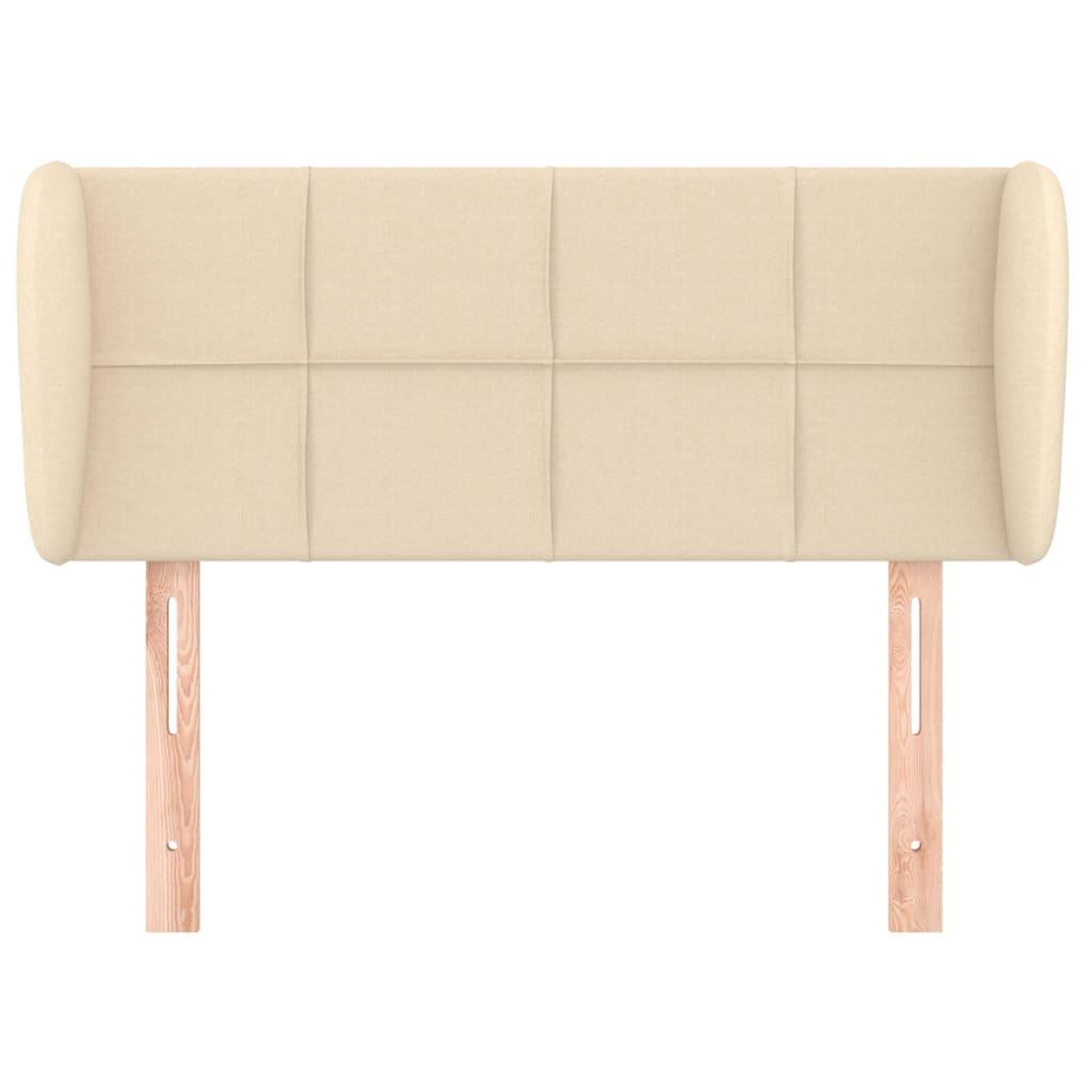 Voir la diapositive 3 : VIDAXL Tete de lit avec oreilles Creme 103x23x78/88 cm Tissu