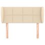 Voir la diapositive 3 : VIDAXL Tete de lit avec oreilles Creme 103x23x78/88 cm Tissu